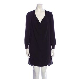 Haute Hippie | Silk Black Cowl Neck Mini Dress